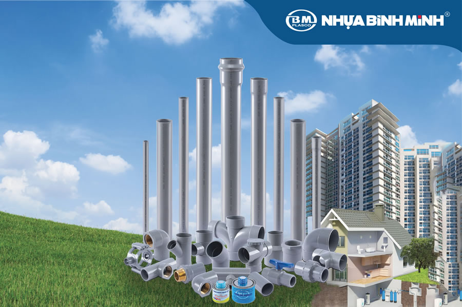Ống nước nhựa B&igrave;nh Minh Vinh Nghệ An H&agrave; Tĩnh